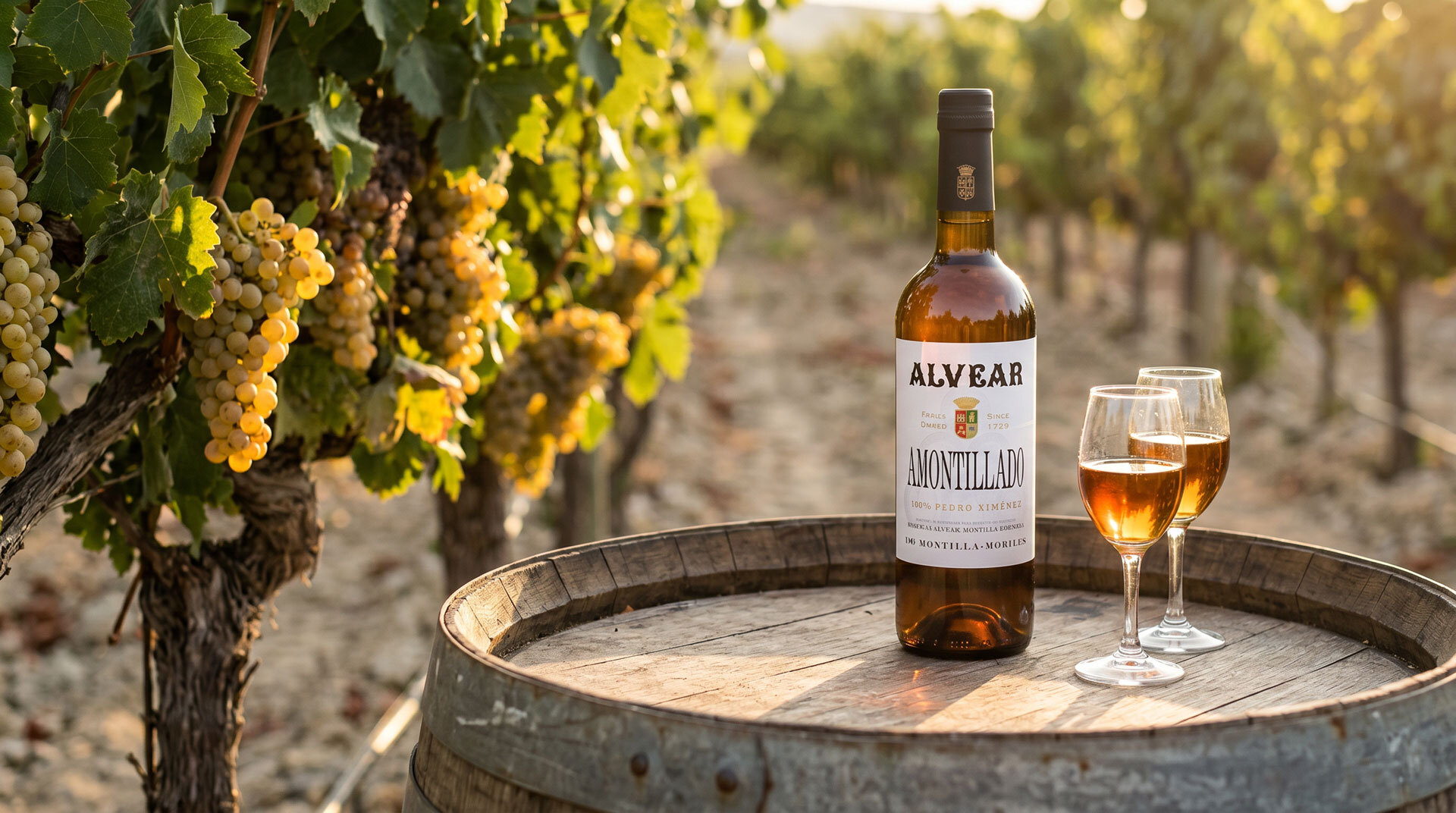 Wein aus der die Pedro-Ximénez-Traube